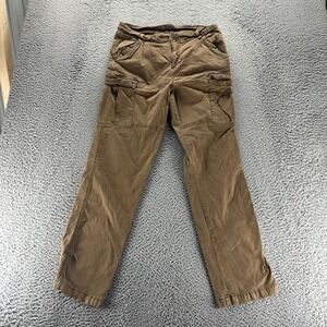 True Craft Cargo Pants Mens 32x32 Brown Cotton Stretch Straight Cargo Utility